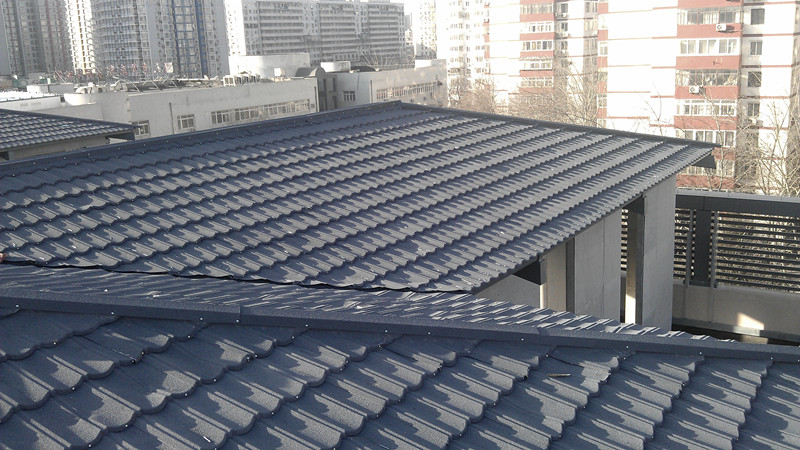 彩麟金属瓦铺装效果