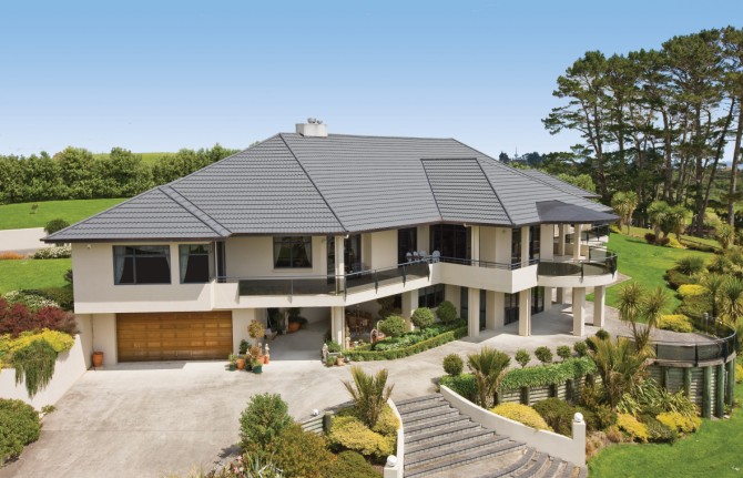 绿色屋面材料——彩石金属瓦展示